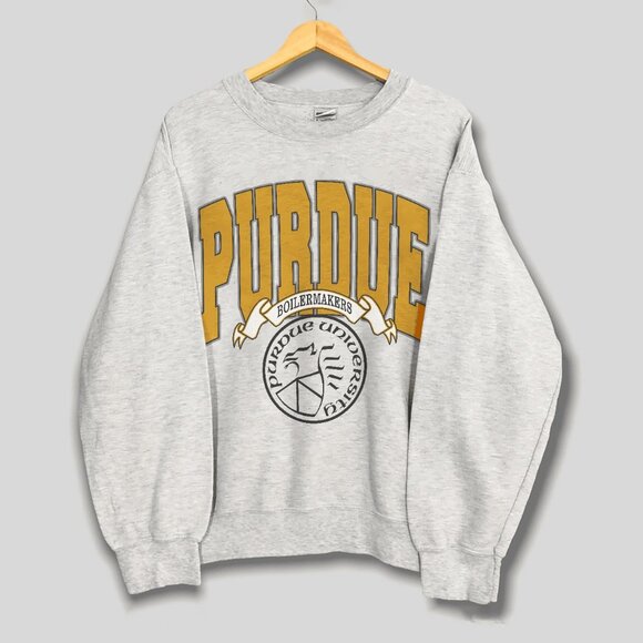 Vintage 90s Purdue Boilermakers Football Sweatshirt, Purdue University Shirt Tee - Picture 1 of 2